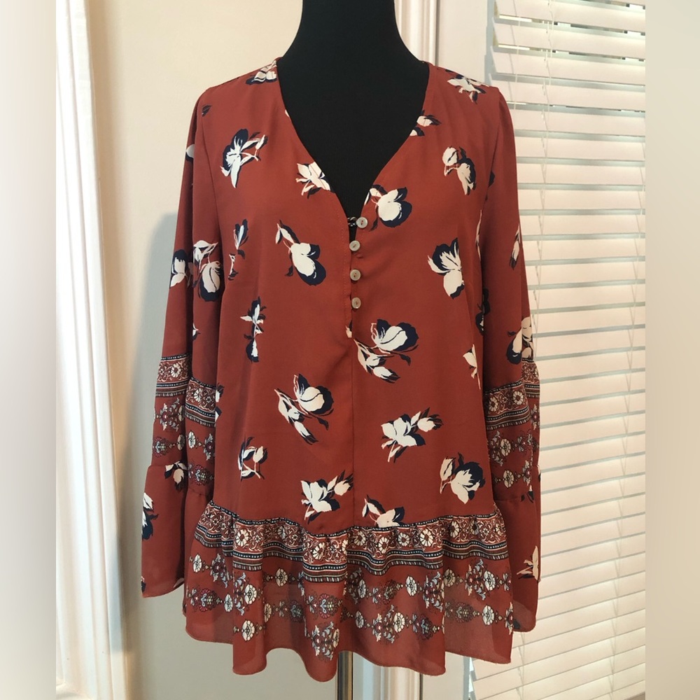 Boho Inspired Top with Complimentary Fabric Design